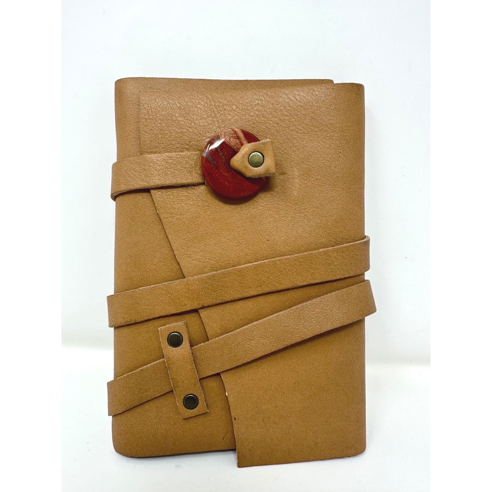Portland Leather Goods Wrap Journal 5x8" Tan Refillable Notebook